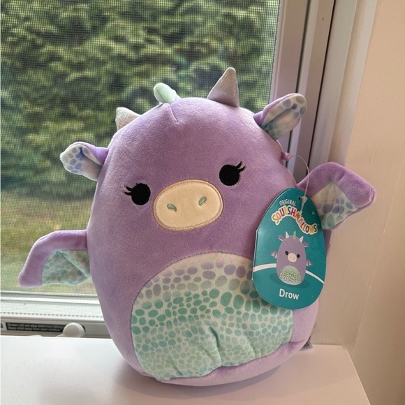 Squishmallows Other - NWT 7.5 inch drow purple dragon Squishmallows